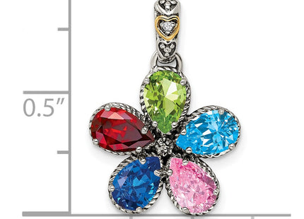 14k/Silver Two-Tone Pendants Style QMPD20 - Classique Jewelry Inc.