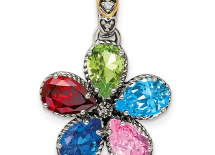 14k/Silver Two-Tone Pendants Style QMPD20 - Classique Jewelry Inc.