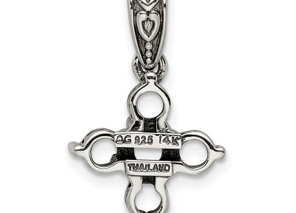 14k/Silver Two-Tone Pendants Style QMPD23 - Classique Jewelry Inc.