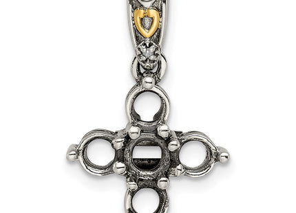 14k/Silver Two-Tone Pendants Style QMPD23 - Classique Jewelry Inc.