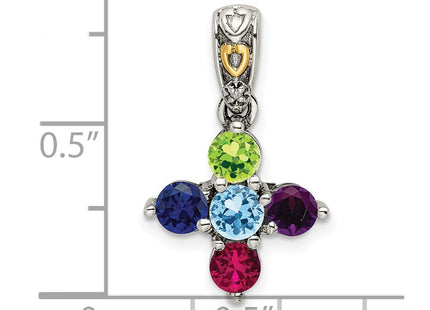 14k/Silver Two-Tone Pendants Style QMPD23 - Classique Jewelry Inc.