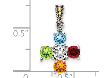 14k/Silver Two-Tone Pendants Style QMPD24 - Classique Jewelry Inc.