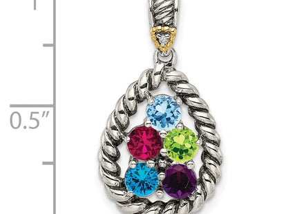 14k/Silver Two-Tone Pendants Style QMPD25 - Classique Jewelry Inc.