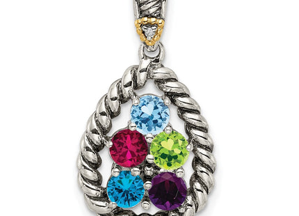 14k/Silver Two-Tone Pendants Style QMPD25 - Classique Jewelry Inc.