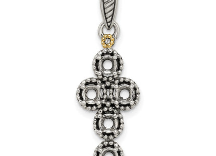 14k/Silver Two-Tone Pendants Style QMPD27 - Classique Jewelry Inc.