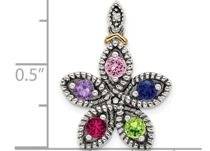 14k/Silver Two-Tone Pendants Style QMPD28 - Classique Jewelry Inc.