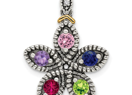 14k/Silver Two-Tone Pendants Style QMPD28 - Classique Jewelry Inc.