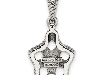Sterling silver diamond mother pendant, further view
