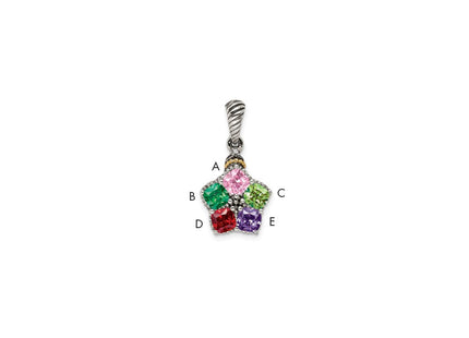Sterling silver diamond mother pendant