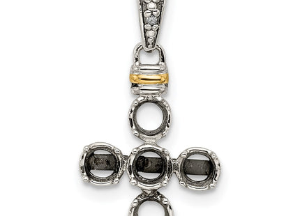 14k/Silver Two-Tone Pendants Style QMPD37 - Classique Jewelry Inc.