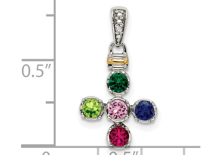 14k/Silver Two-Tone Pendants Style QMPD37 - Classique Jewelry Inc.