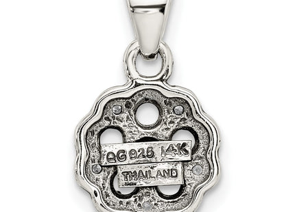 14k/Silver Two-Tone Pendants Style QMPD38 - Classique Jewelry Inc.