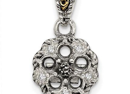14k/Silver Two-Tone Pendants Style QMPD38 - Classique Jewelry Inc.