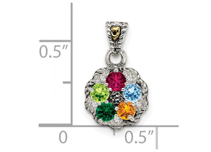 14k/Silver Two-Tone Pendants Style QMPD38 - Classique Jewelry Inc.