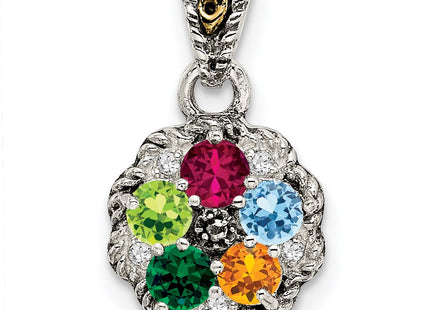 14k/Silver Two-Tone Pendants Style QMPD38 - Classique Jewelry Inc.