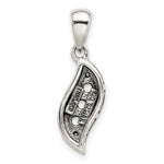 Sterling Silver Antique w/14k 3-stone w/Diamond Family Pendant w/18in Chain view 8