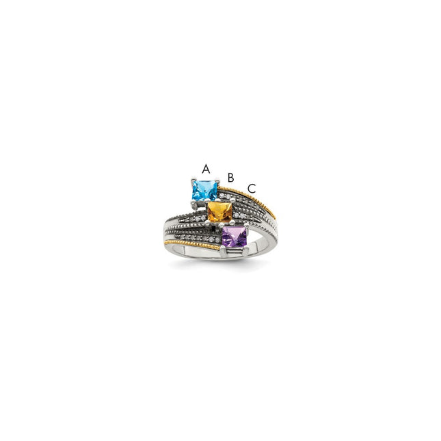 14k/Silver Two-Tone Rings Style QMR12 - Classique Jewelry Inc.