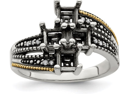 14k/Silver Two-Tone Rings Style QMR12 - Classique Jewelry Inc.