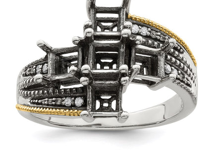 14k/Silver Two-Tone Rings Style QMR12 - Classique Jewelry Inc.