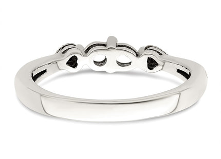 Sterling Silver Antiqued w/14K 2-stone w/Diamond Mother's Semi-Mount Ring