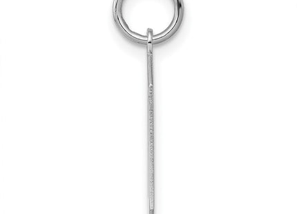 Sterling silver number 0 charm, alternate view