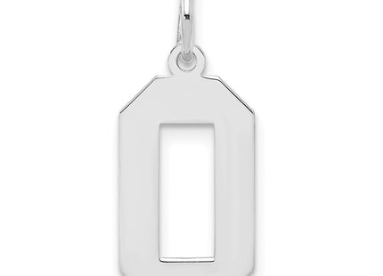 Sterling silver number 0 charm