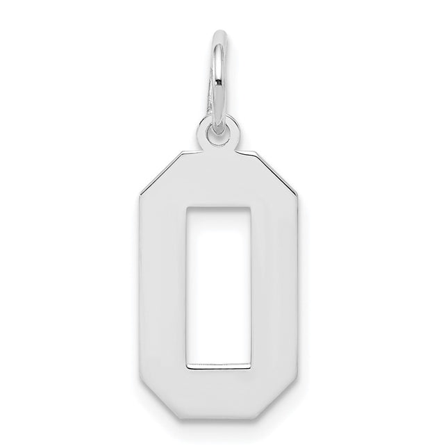 Sterling silver number 0 charm