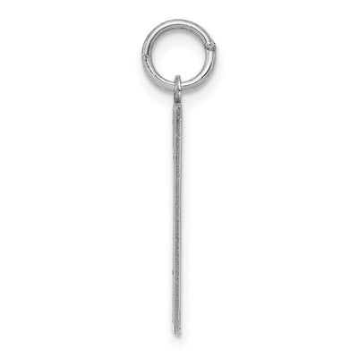 Sterling Silver/Rhodium-plated Polished Number 1 Charm, 21 x 8mm