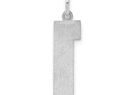 Sterling silver number 1 charm, further view