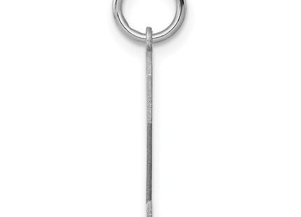 Sterling silver number 2 charm, alternate view