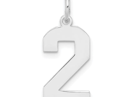 Sterling silver number 2 charm