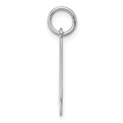 Sterling Silver/Rhodium-plated Polished Number 4 Charm, 21 x 8mm