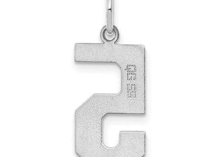 Sterling silver number 5 charm, further view