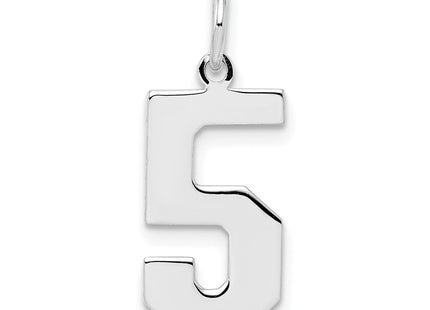 Sterling silver number 5 charm