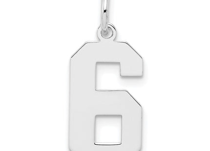 Sterling silver number 6 charm