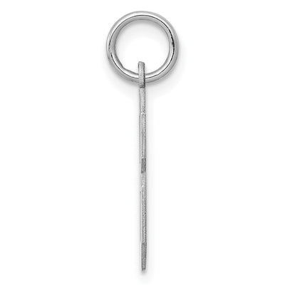 Sterling Silver/Rhodium-plated Polished Number 8 Charm, 21 x 8mm