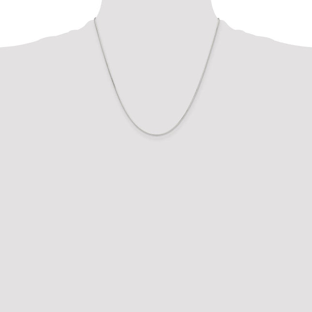Sterling Silver Polished Octagonal Snake Chain, 16 x 0.9mm
