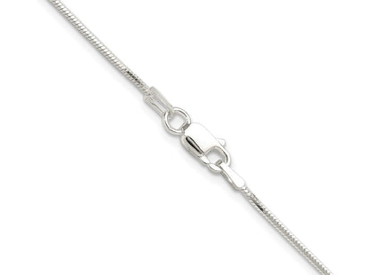 Sterling silver snake link chain, another view