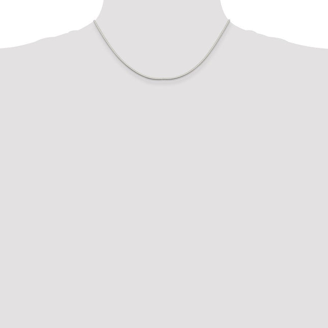 Sterling Silver Octagonal Snake Chain, 16 x 1.35mm