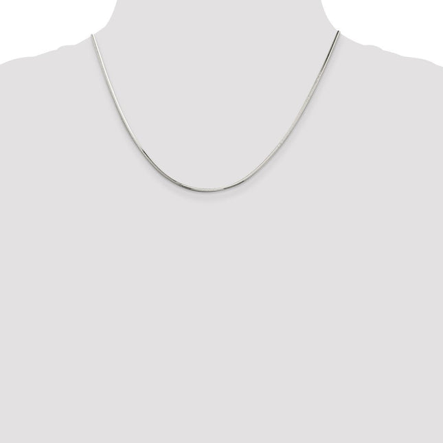 Sterling Silver Octagonal Snake Chain, 18 x 1.65mm