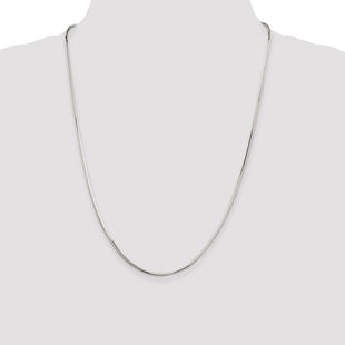 Sterling Silver Octagonal Snake Chain (Style QOS050-24)