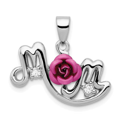Sterling silver cubic zirconia pendant