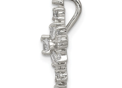 Sterling silver cubic zirconia snowflake pendants & charm, alternate view