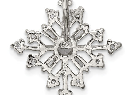 Sterling silver cubic zirconia snowflake pendants & charm, further view