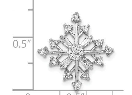Sterling silver cubic zirconia snowflake pendants & charm, another view