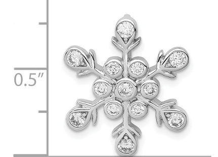 Sterling silver cubic zirconia snowflake chain, another view