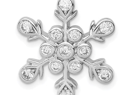 Sterling silver cubic zirconia snowflake chain