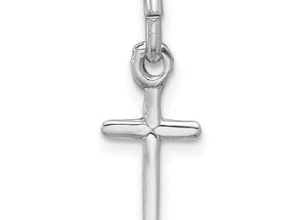 Sterling Silver Rhodium-plated Cross Charm (Style QP1135)