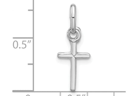 Sterling Silver Rhodium-plated Cross Charm (Style QP1135)