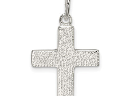 Sterling silver cross charm, further view